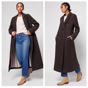 Faherty Downtown Wool Coat Dark Chocolate Brown
Size Large
